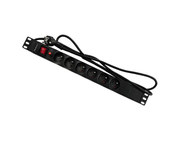 QOLTEC do RACK 19cali | 1U | 6A | PDU | 6xSCHUKO | 2m 53995 - 432108 - zdjęcie 2
